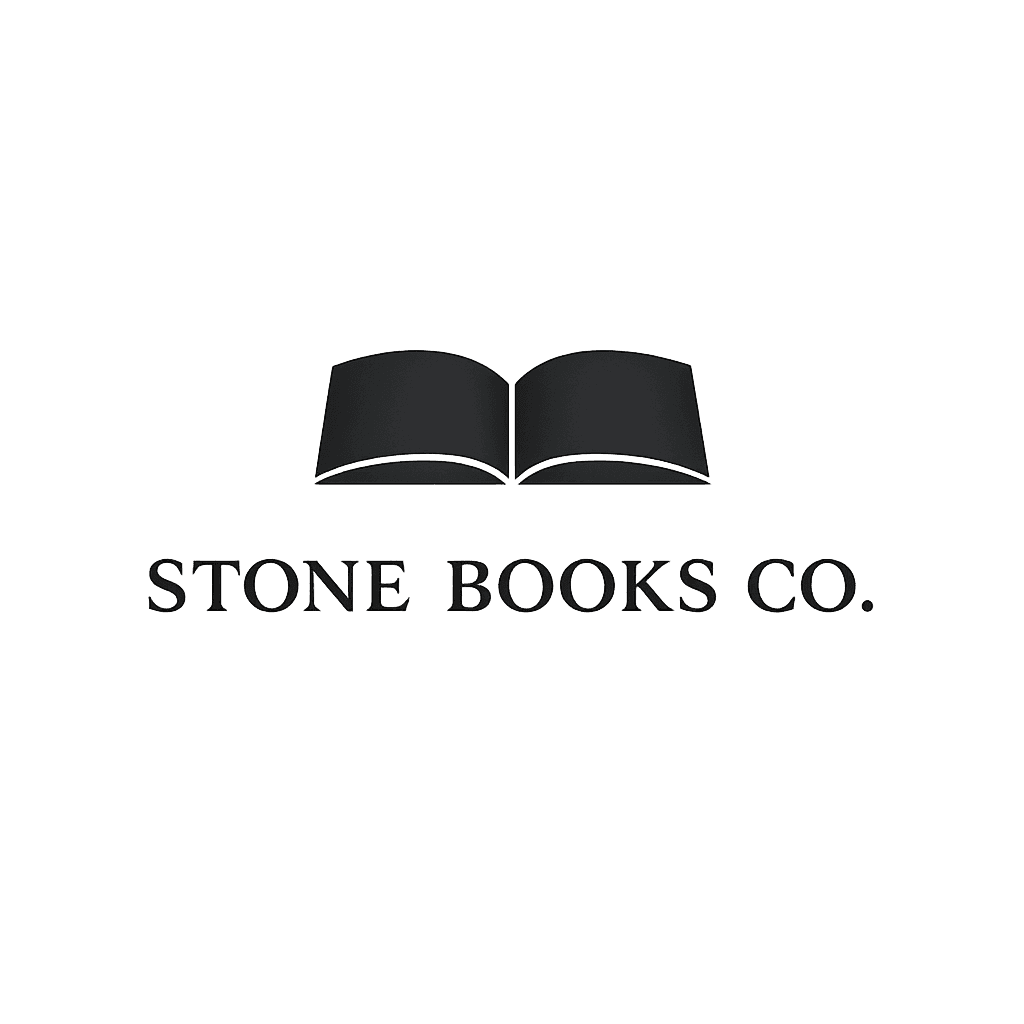 Stone Books Co. — an open book above the wordmark